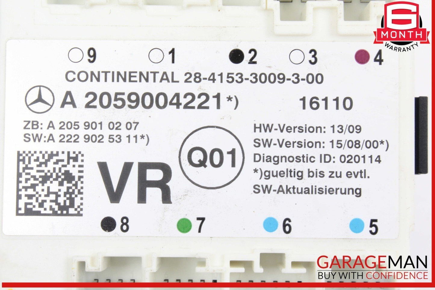 16-19 Mercedes W205 C300 C350e Front Right Passenger Side Door Control Module