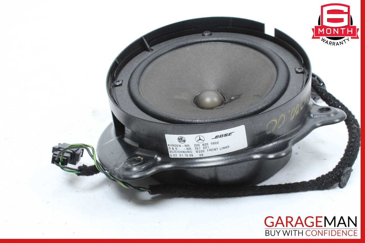 00-06 Mercedes W220 S430 S500 Front Left Side Door Sound Speaker 2208200902 OEM