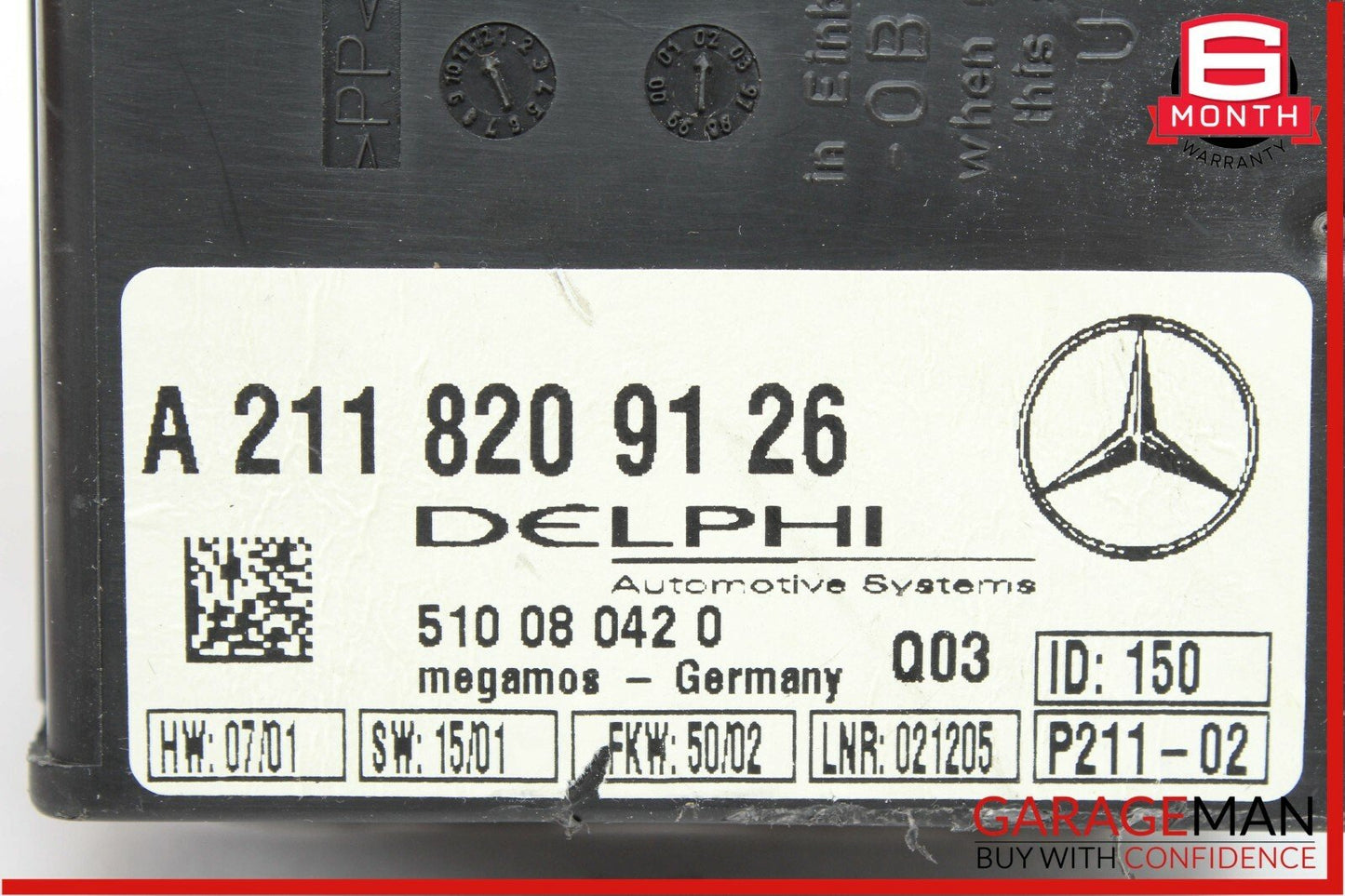00-06 Mercedes SL500 S430 S500 CL55 AMG Anti Theft Alarm Sensor Control Module
