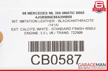 05-13 Mercedes X204 GLK350 ML350 M272 Ignition Coil Set of 6 Pc OEM