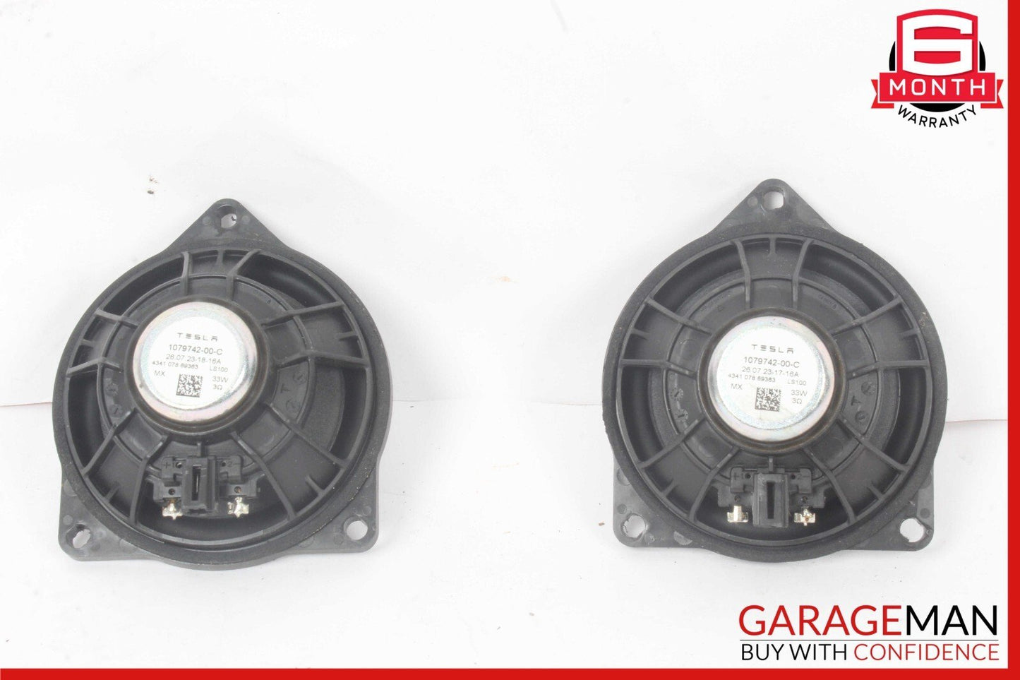 17-24 Tesla Model 3 Y Front Left & Right Audio System Speaker Full Range Set OEM