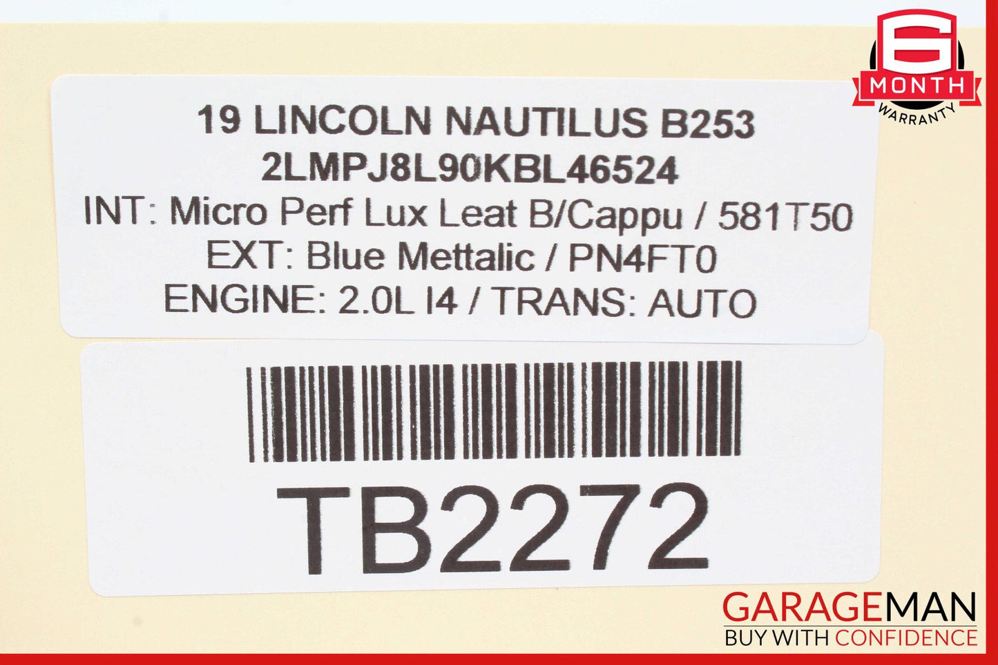 19-21 Lincoln Nautilus Front Left Door Window Regulator Motor OEM