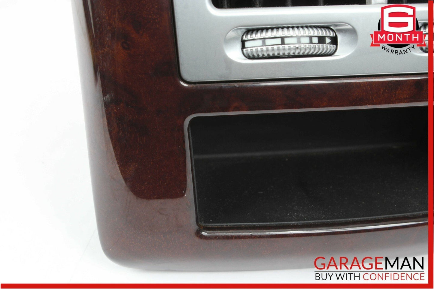 07-13 Mercedes W221 S550 Rear Center Console A/C AC Air Vent Trim Assembly Wood