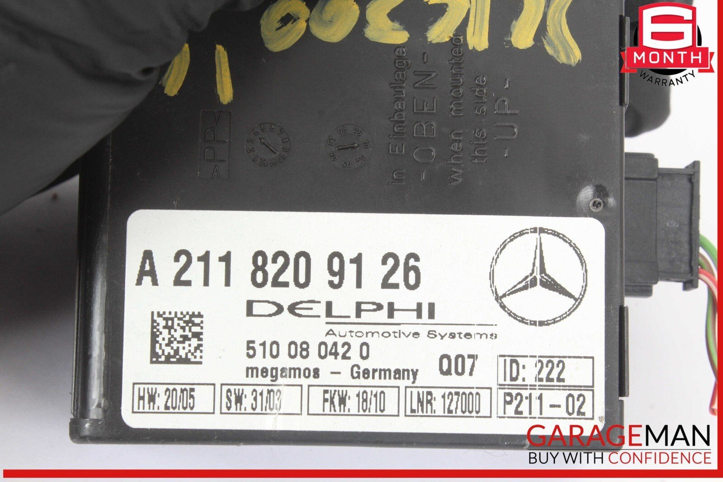 00-12 Mercedes R171 SLK300 C230 S430 E320 Anti Theft Alarm Module 2118209126 OEM