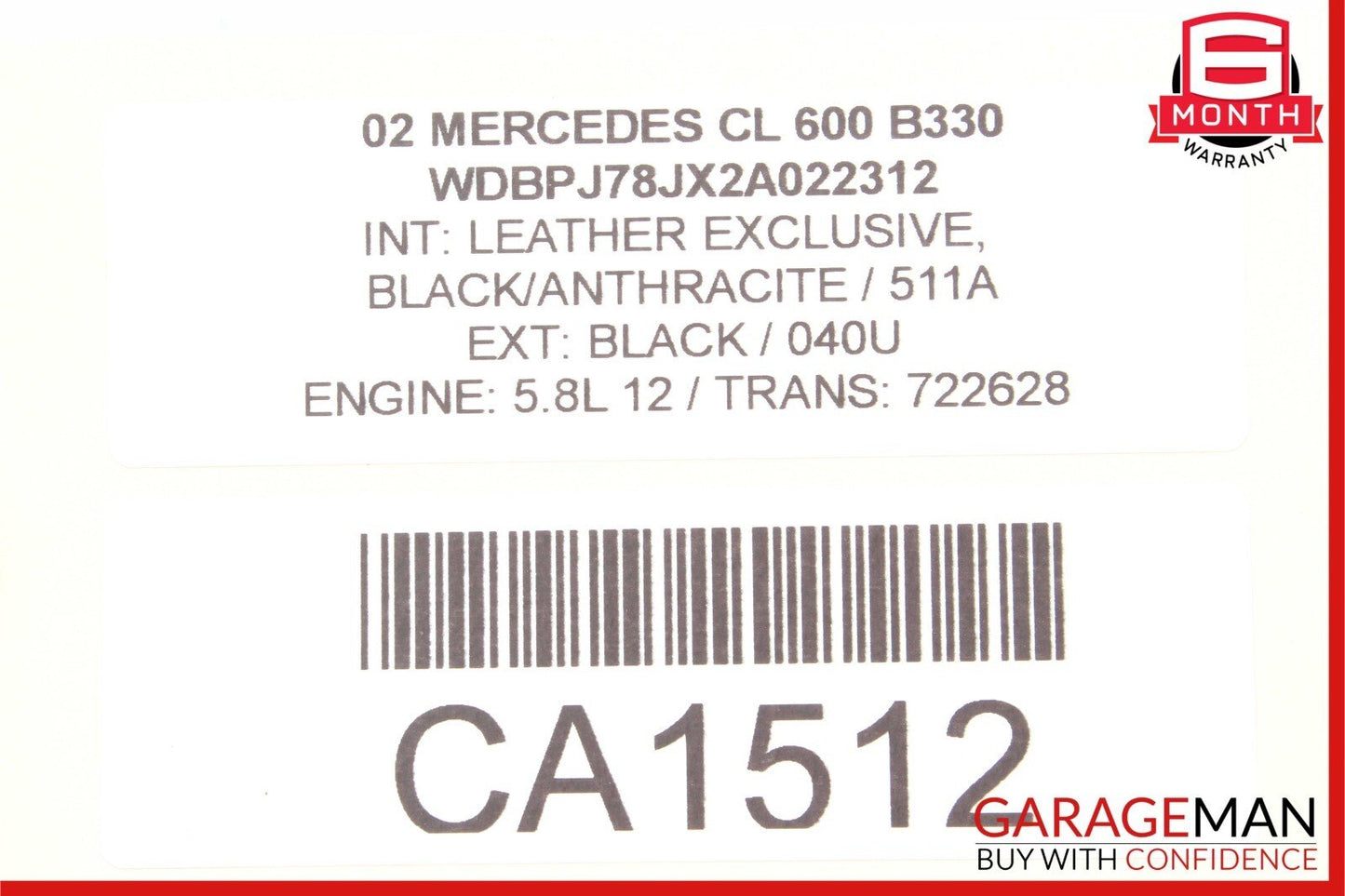 00-06 Mercedes W215 CL600 E320 S600 CLK55 AMG Voice Recognition Control Module