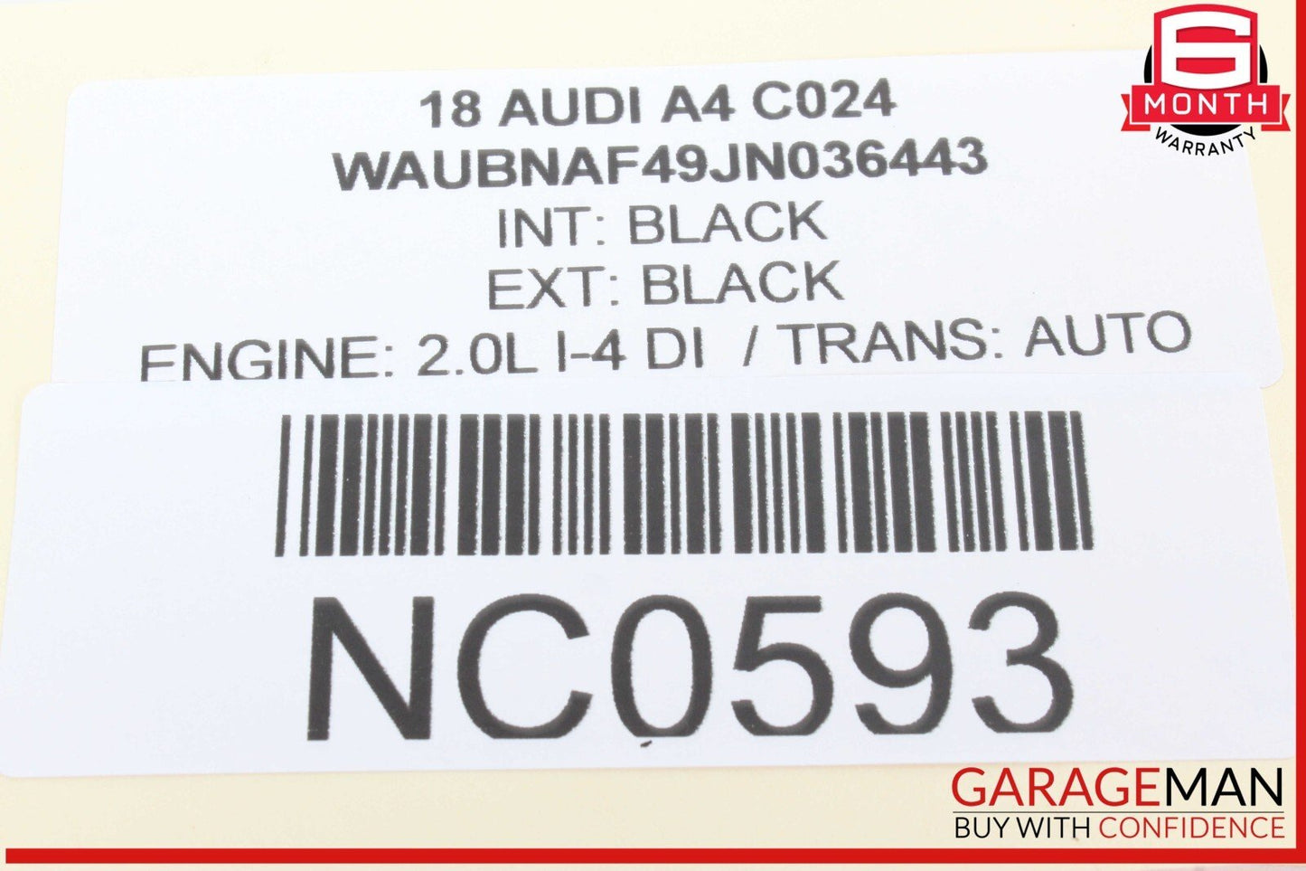 17-24 Audi A4 Front Left Driver Side Sun Visor Sunvisor Gray 8H0010501 OEM