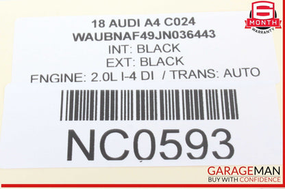 17-24 Audi A4 Front Left Driver Side Sun Visor Sunvisor Gray 8H0010501 OEM