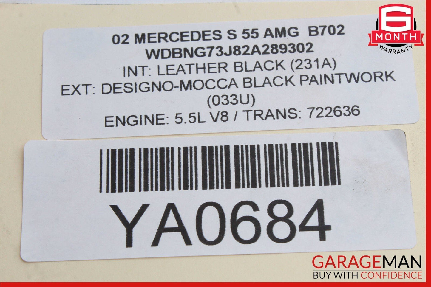 00-06 Mercedes W220 S55 AMG S600 CL500 Front Transverse Lower Control Arm OEM