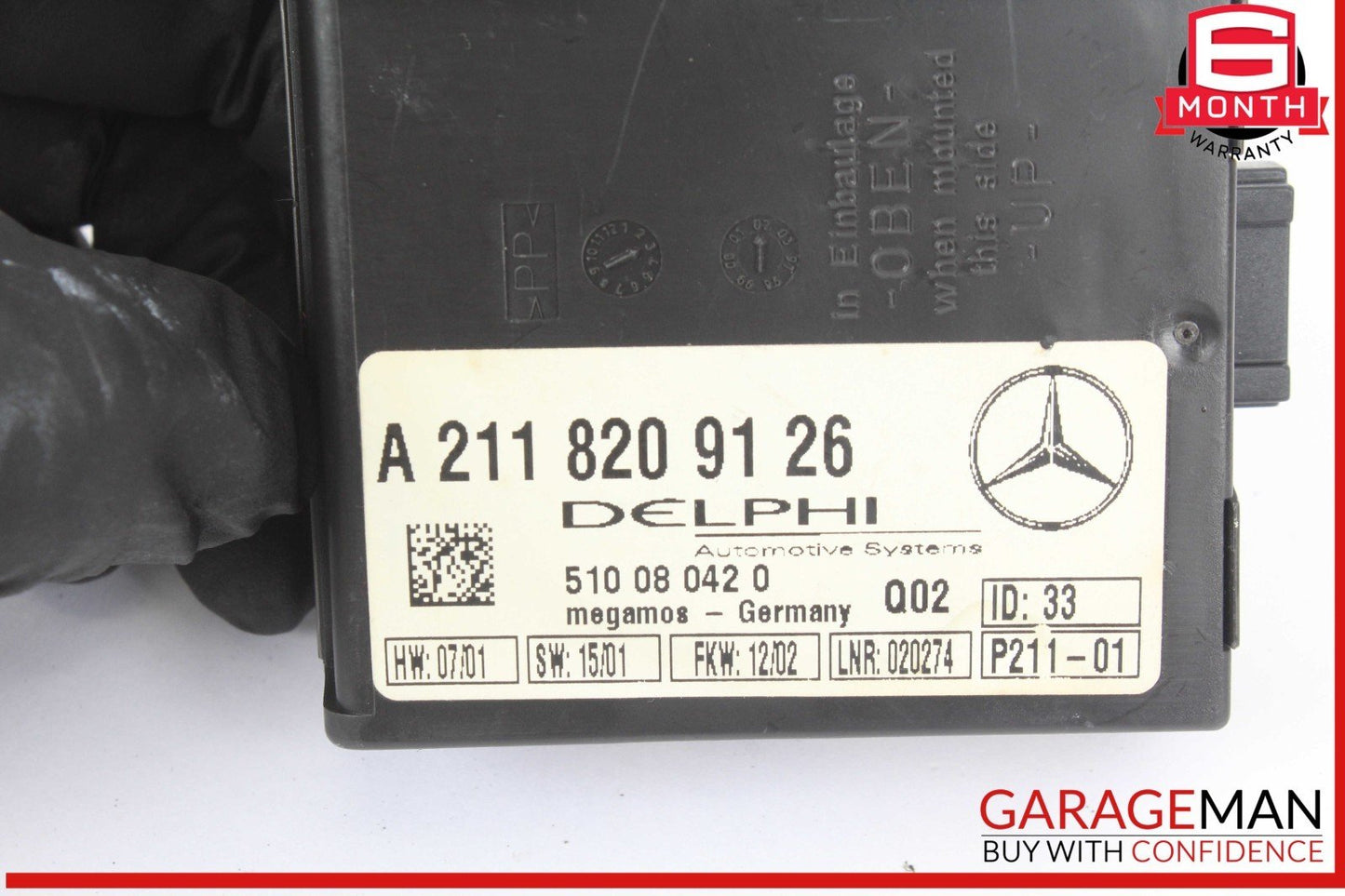 00-12 Mercedes W220 S55 AMG C230 S430 E320 Anti Theft Alarm Module 2118209126