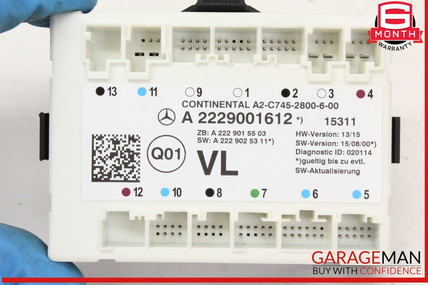 14-17 Mercedes W222 S550 Front Left Driver Side Door Control Module Unit OEM