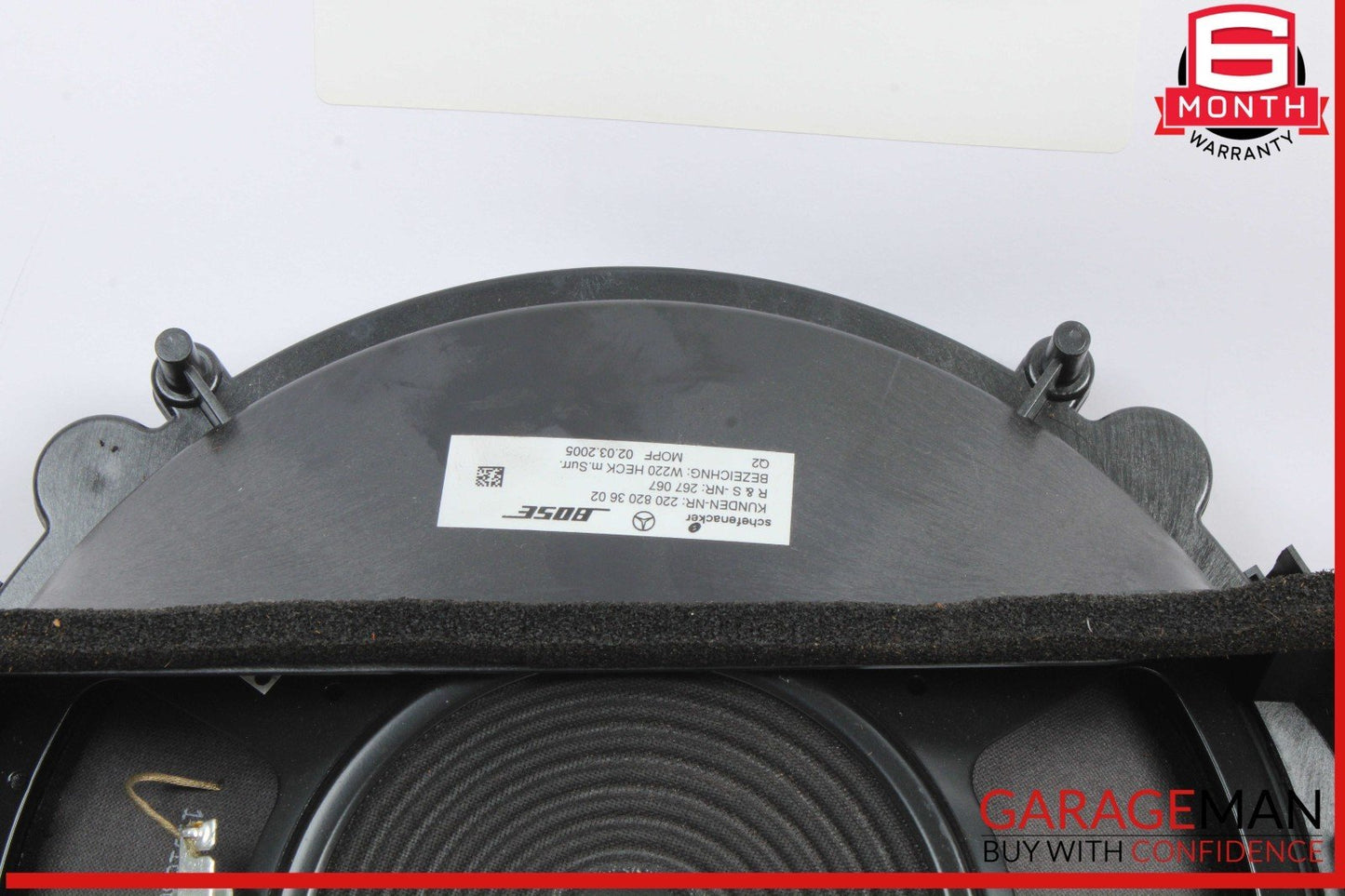 00-06 Mercedes W220 S430 Rear Deck Audio Sound Subwoofer Bose 2208203602 OEM