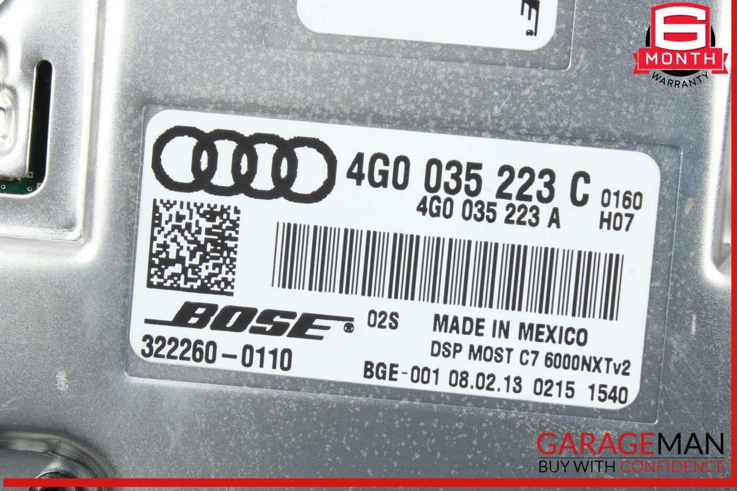2012-2018 Audi A7 Audio Amplifier AMP Bose 4G0035223A Genuine