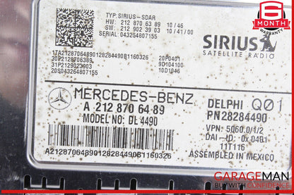 08-12 Mercedes W204 C250 Sirius Satellite Radio Receiver Module 2128706489 OEM