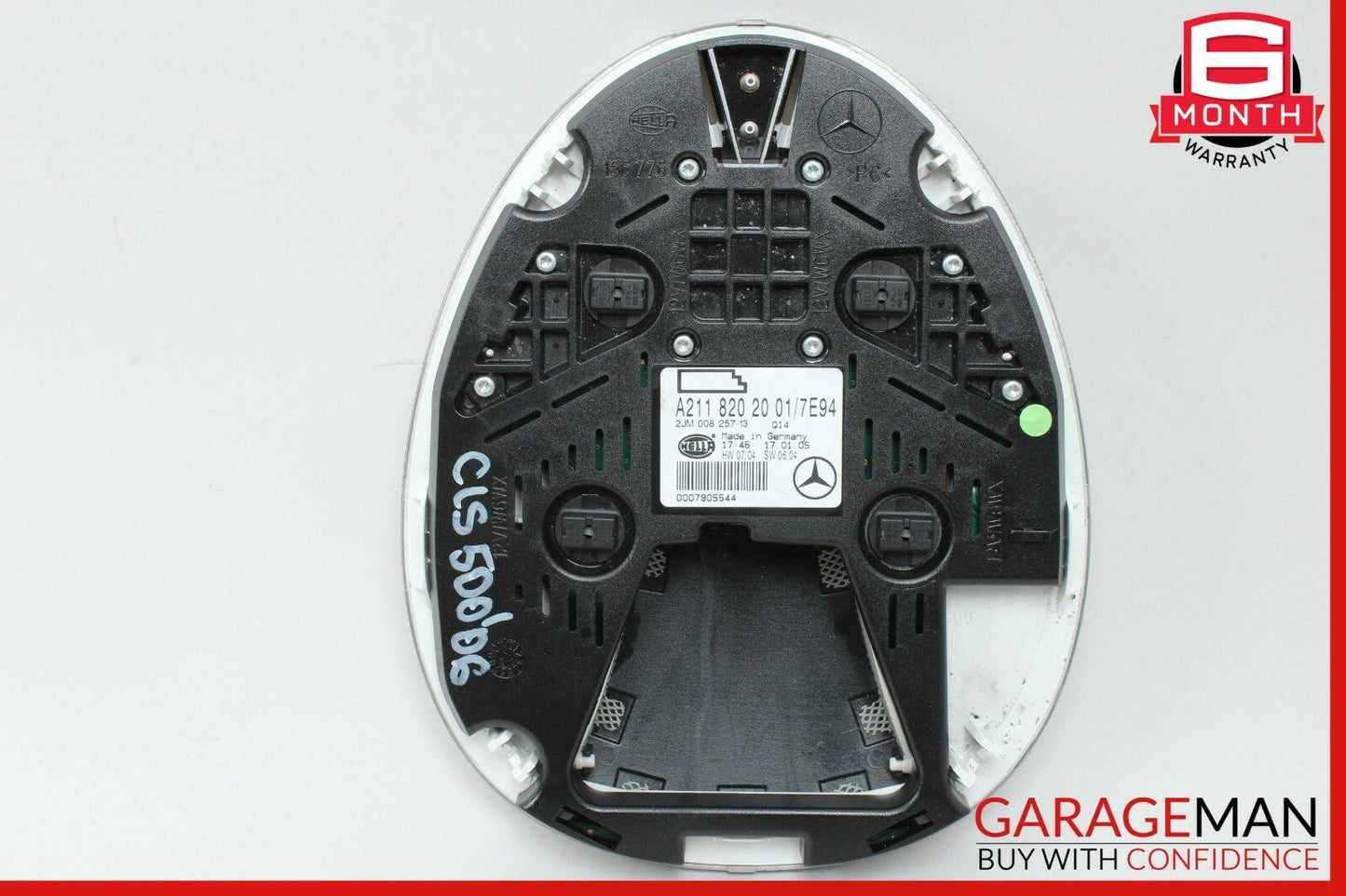 03-11 Mercedes W219 CLS500 E320 Rear Overhead Dome Light Gray 2118202001 OEM
