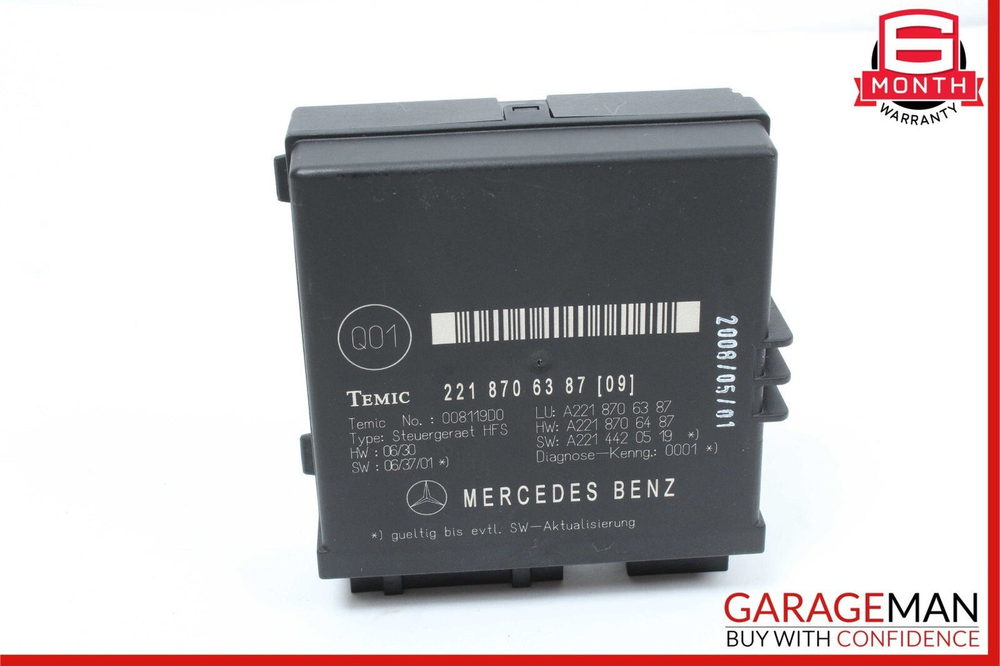 07-09 Mercedes W221 S550 S63 AMG Trunk Release Remote Open Close Module OEM