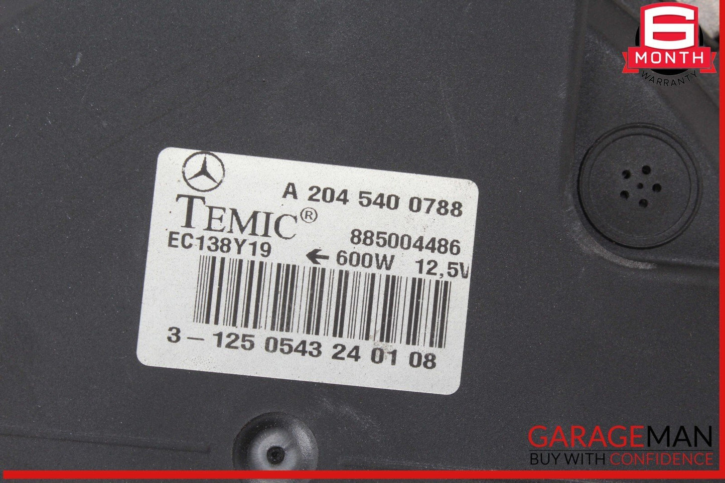 08-18 Mercedes W204 C250 E350 Engine Cooling Fan Motor Radiator OEM