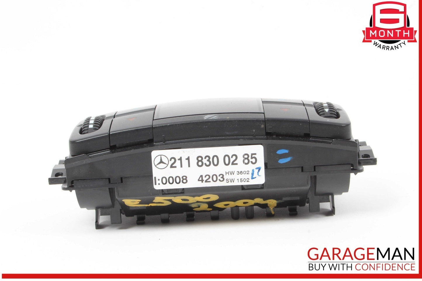 03-11 Mercedes W211 E500 CLS550 Rear AC A/C Climate Control Switch Module Unit