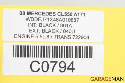 07-13 MERCEDES W216 CL550 CL600 REAR LEFT DRIVER SIDE DOME LIGHT LAMP GRAY OEM