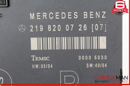 06-11 Mercedes W219 CLS550 CLS500 Front Right Door Control Module 2198200726 OEM