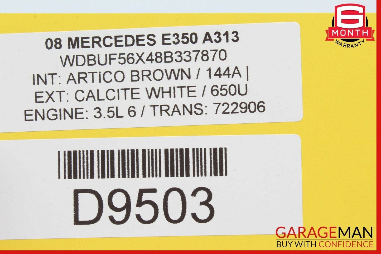 03-09 Mercedes W211 E350 E63 AMG Front Right Side Exterior Door Handle White OEM