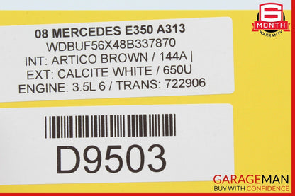 03-09 Mercedes W211 E350 E63 AMG Front Right Side Exterior Door Handle White OEM