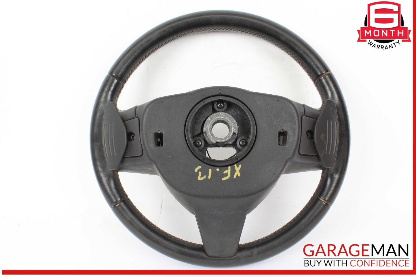 12-15 Jaguar X250 XF Steering Wheel w/ Paddle Shifters Black CX23ABLEG OEM