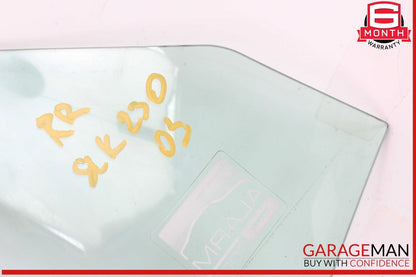 97-04 Mercedes R170 SLK230 SLK320 Rear Right Side Quarter Window Glass OEM