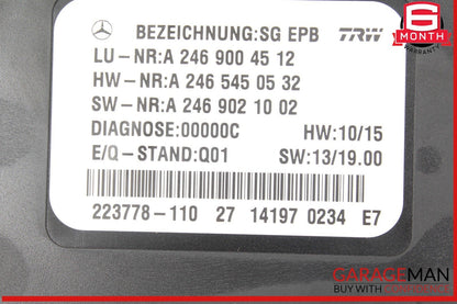 12-20 Mercedes W117 CLA250 SLK350 Hand Parking Brake Control Module Unit OEM