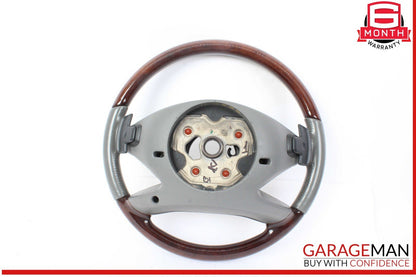 10-14 Mercedes W221 S550 S600 Steering Wheel w/ Paddle Shifters Gray Wood OEM