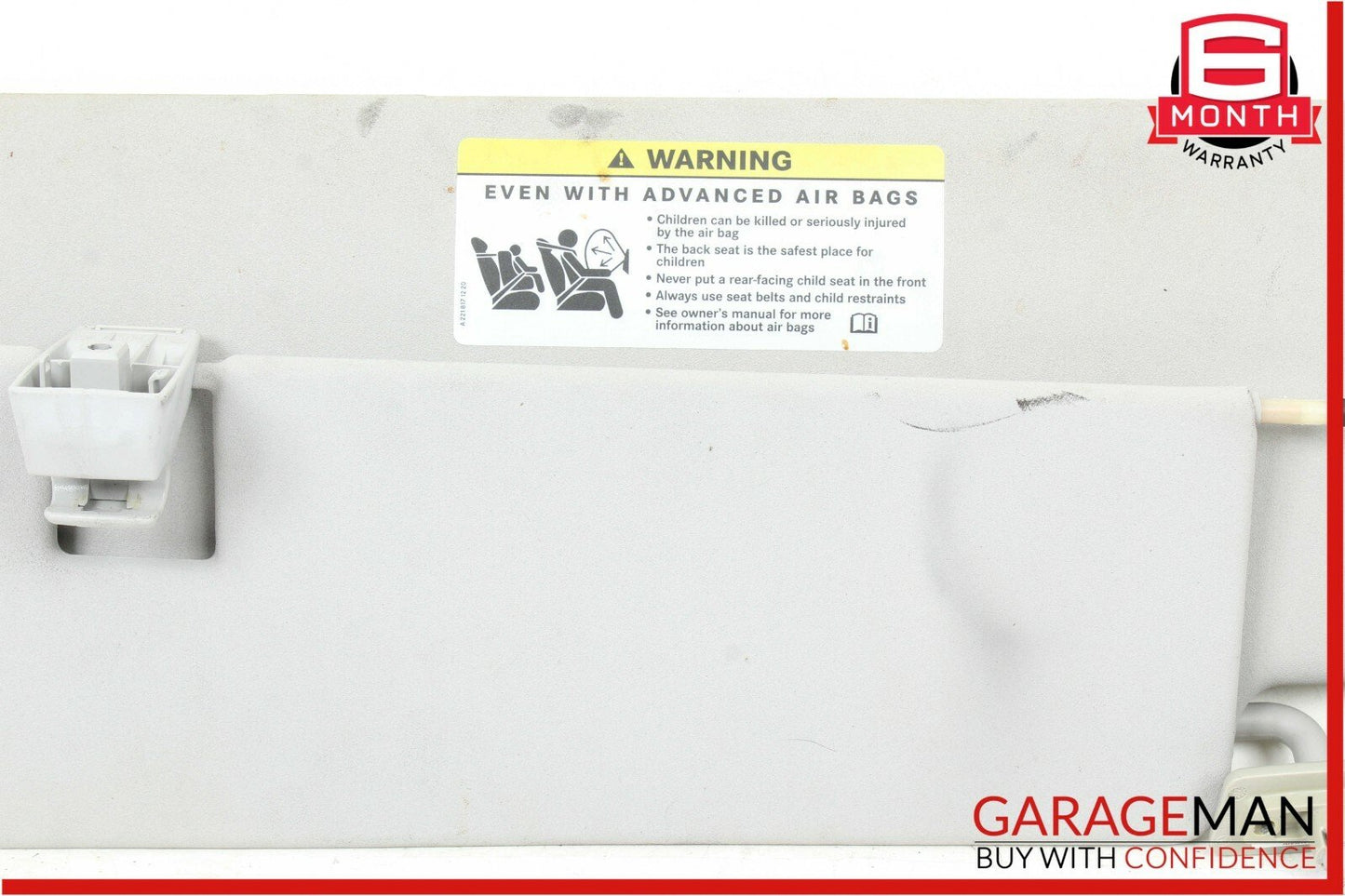 06-12 Mercedes X164 GL450 ML550 Front Right Side Sun Visor Sunvisor Shade Grey