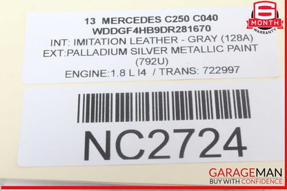 08-14 Mercedes W204 C250 C350 Front Right Side Curved Wishbone Control Arm OEM