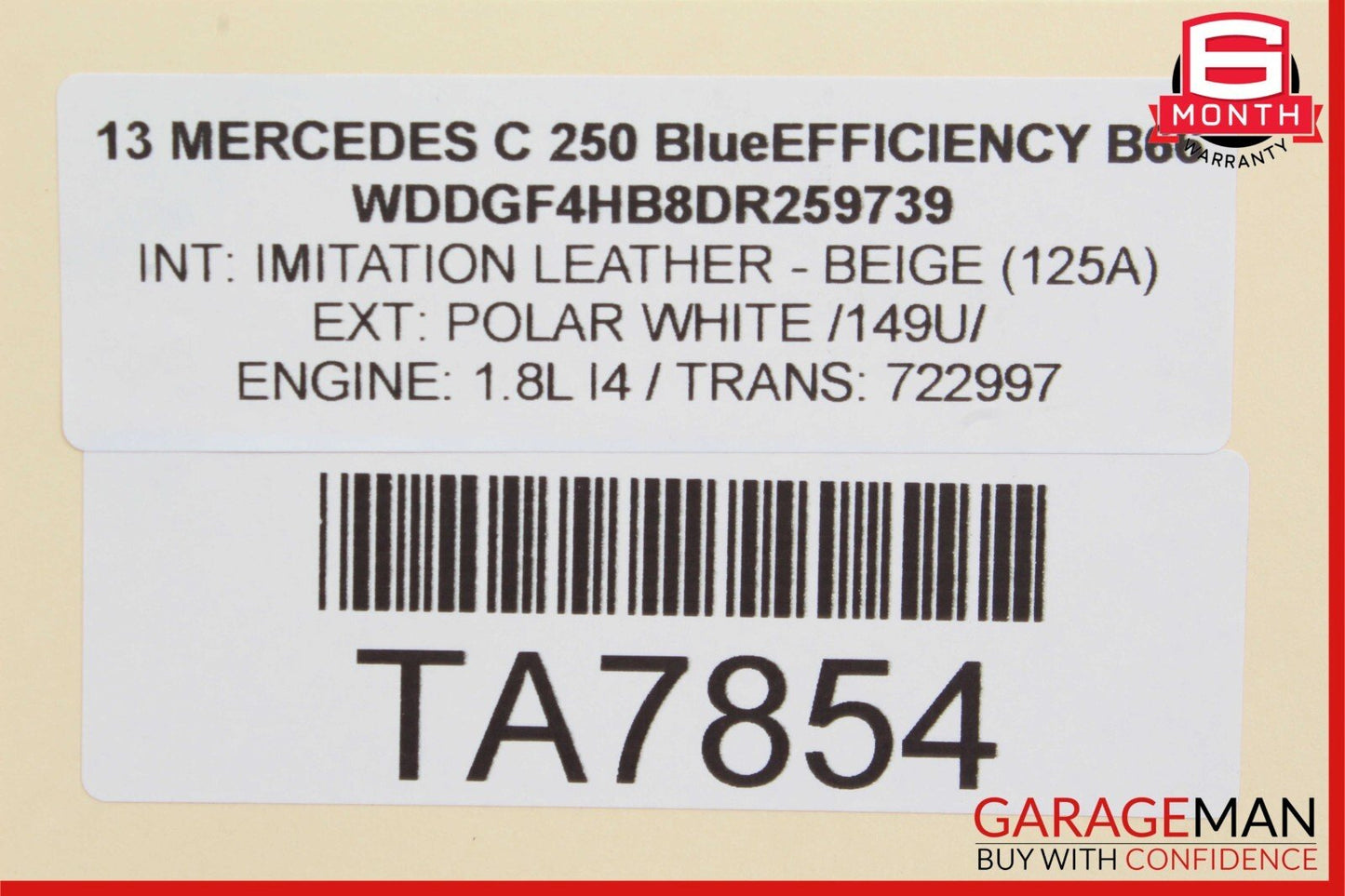 08-16 Mercedes C250 E400 GLK350 Rear Left Door Window Regulator Motor Unit OEM