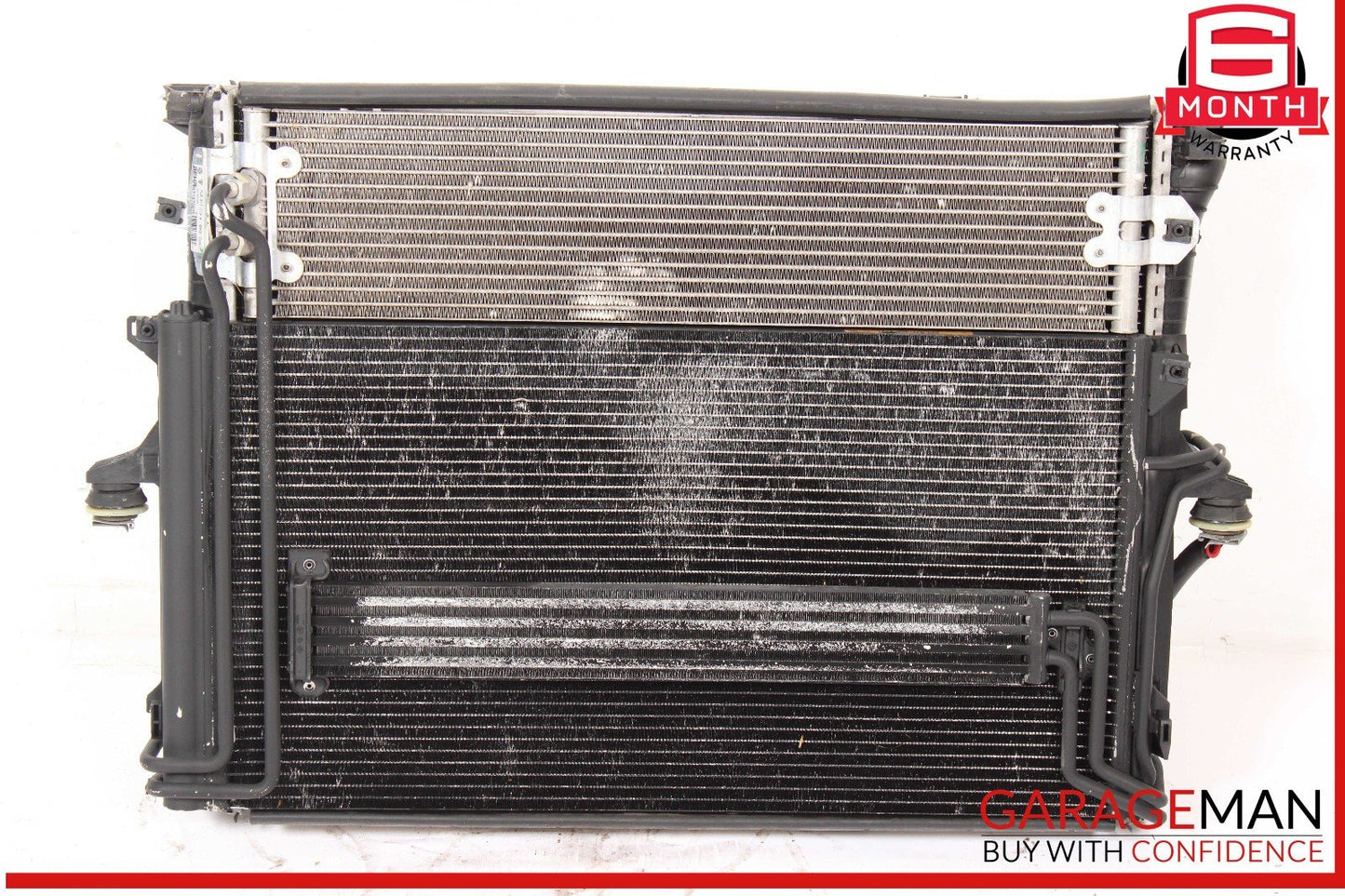 08-10 Porsche Cayenne 957 Engine Coolant Radiator w/ Oil Cooler Assembly OEM
