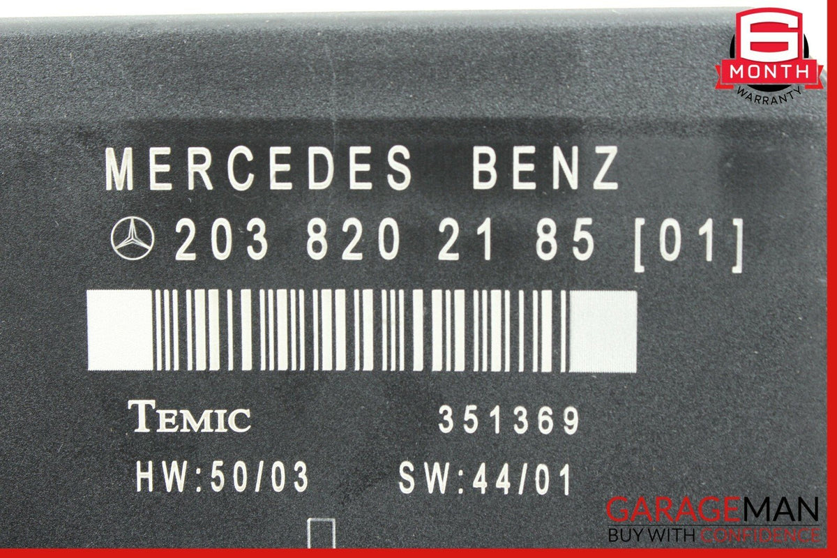 01-07 Mercedes W203 C230 C350 Rear Left Side Door Control Module 2038201585 A13