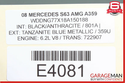 07-14 Mercedes W221 S63 CL63 Parasitic Stopper Antenna Module 2218201889 OEM