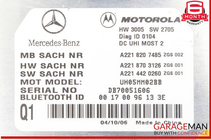 07-13 Mercedes W221 S550 S600 S63 AMG Bluetooth Control Module 2218207485 OEM