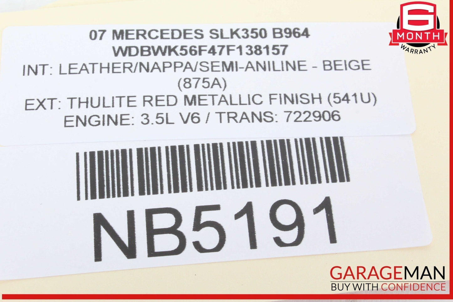 03-09 Mercedes R171 SLK350 Sirius Satellite Radio Receiver Module Unit OEM