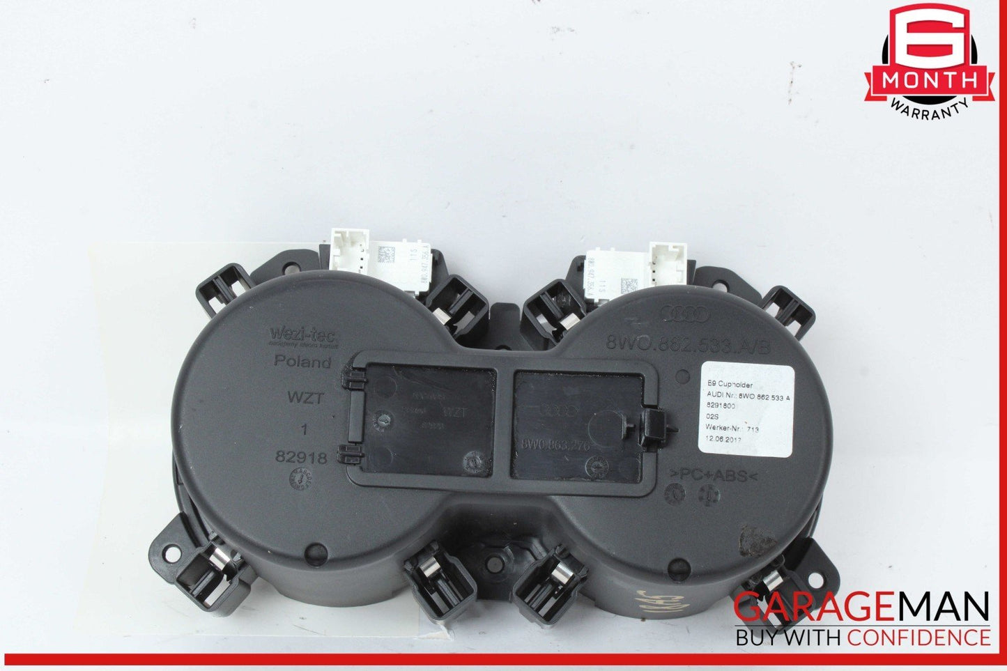 17-24 Audi A5 A4 Quattro Front Center Console Dual Drink Cup Holder OEM