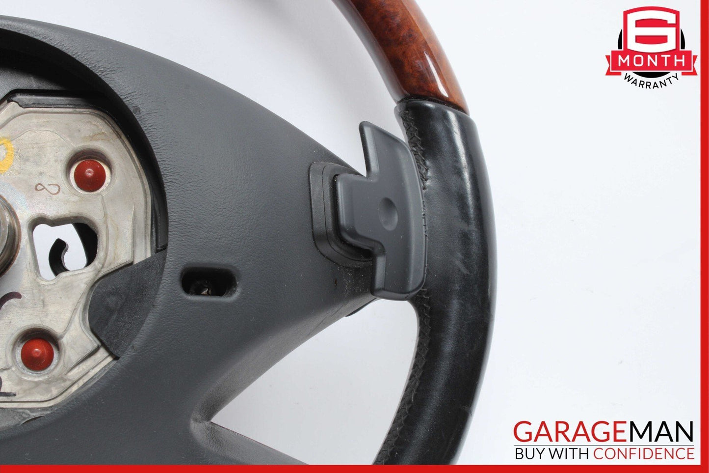 10-13 Mercedes W221 S550 S600 Steering Wheel w/ Paddle Shifters Black Wood OEM