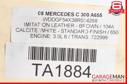 08-14 Mercedes W204 C300 Rear Left & Right Shock Absorber Coil Spring Set of 2