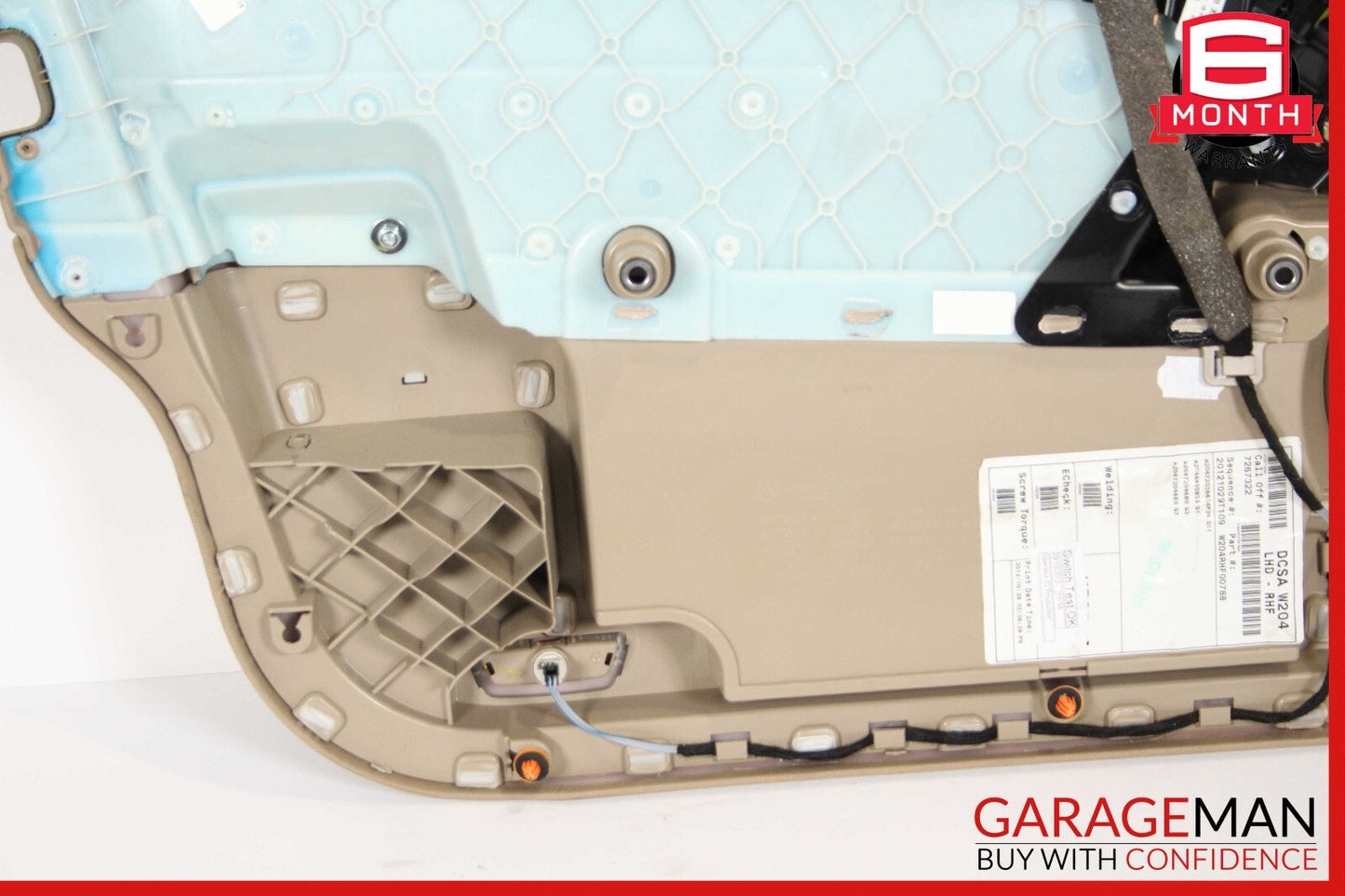08-14 Mercedes W204 C250 C300 Front Right Side Interior Door Panel Cover Wood