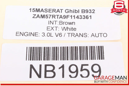 14-17 Maserati Ghibli M157 Rear Left Driver Side Door Lock Latch Actuator OEM