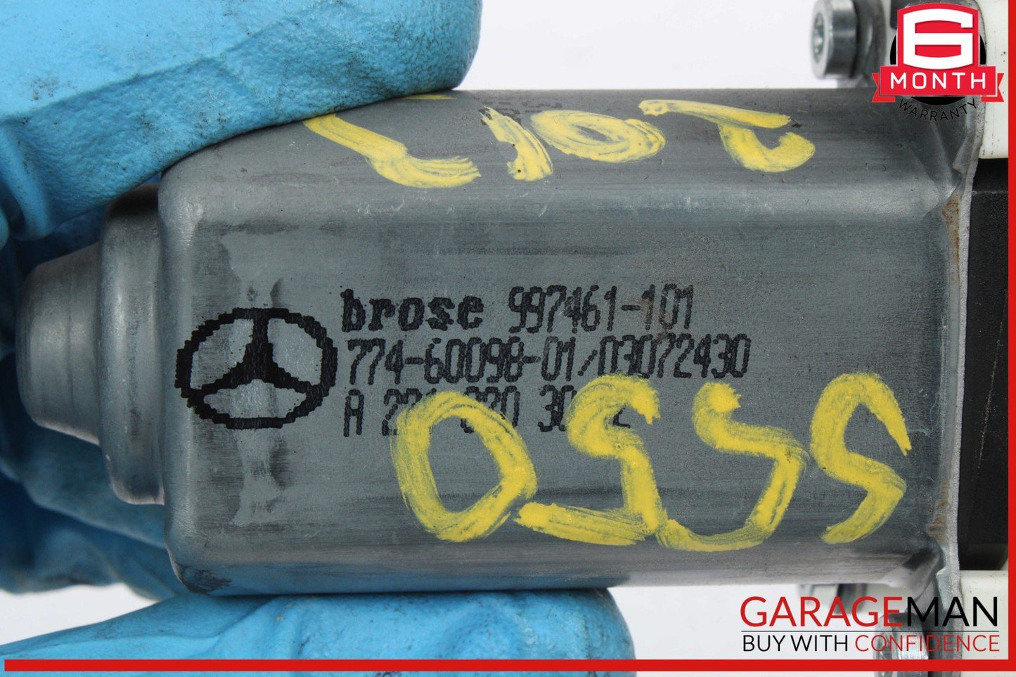 07-13 Mercedes W221 S550 Rear Right Passenger Side Window Regulator Motor OEM