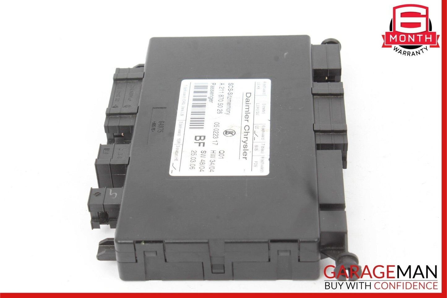 05-12 Mercedes R171 SLK280 E350 R350 Front Right Side Under Seat Control Module