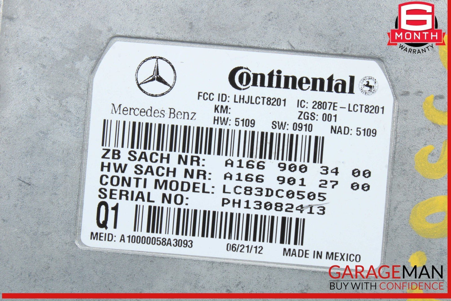 Mercedes W221 S550 GL450 Voice Communication Control Module 1669003400 OEM