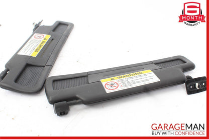 05-11 Mercedes R171 SLK350 Front Sun Visor Sunvisor Shade Set of 2 Pcs Black OEM