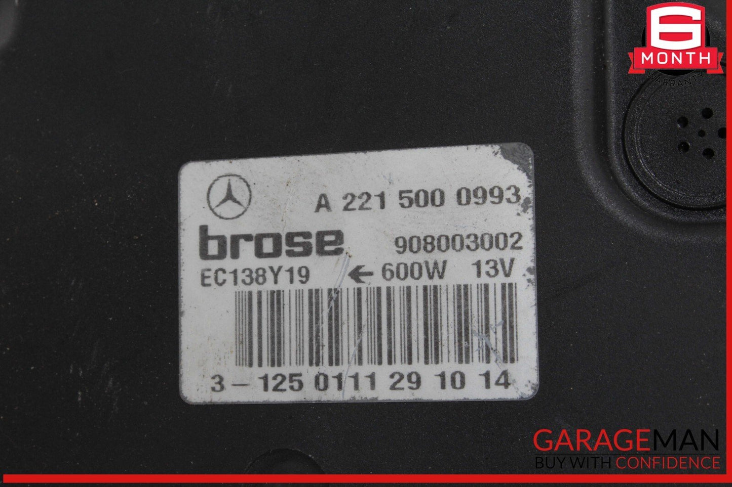 07-13 Mercedes W221 S550 Engine Cooling Fan Motor 2215000993 OEM