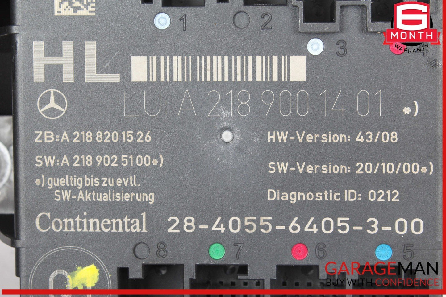08-18 Mercedes W204 C250 Rear Left Side Door Control Module Unit OEM