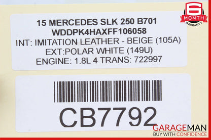 12-20 Mercedes R172 SLK250 SLC300 Roof Convertible Top Module Control OEM