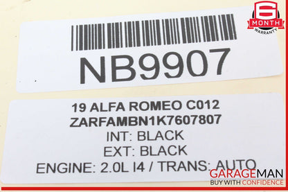 17-23 Alfa Romeo Giulia Tailgate Trunk Lid Release Open Switch 50554695 OEM